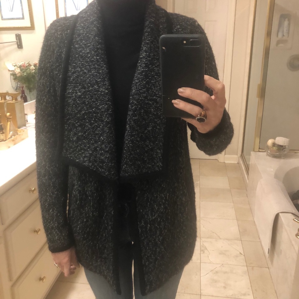 Tart Sweater Jacket black tweed, Sz S - Picture 5 of 15